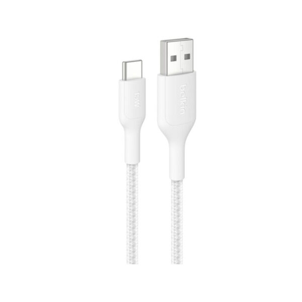 Belkin 15W USB-A to USB-C Braided Cable (2 Meter)